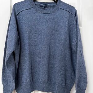 Peter Millar Men's Heathered Blue Crewneck Sweater